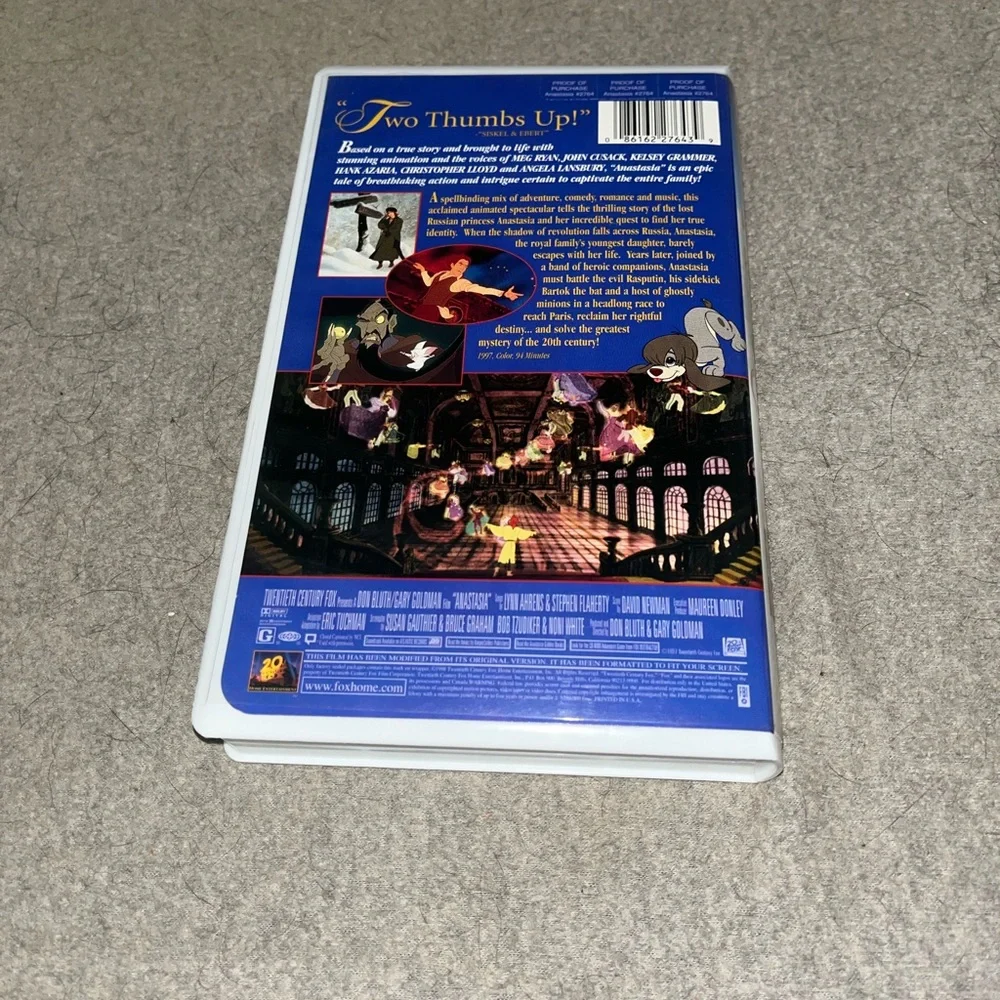 Anastasia VHS Movie 2764